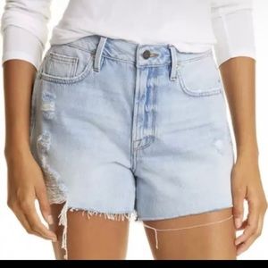 NWT Frame Le Brigette Short Light Blue Wash Cutoff High Rise SZ 32